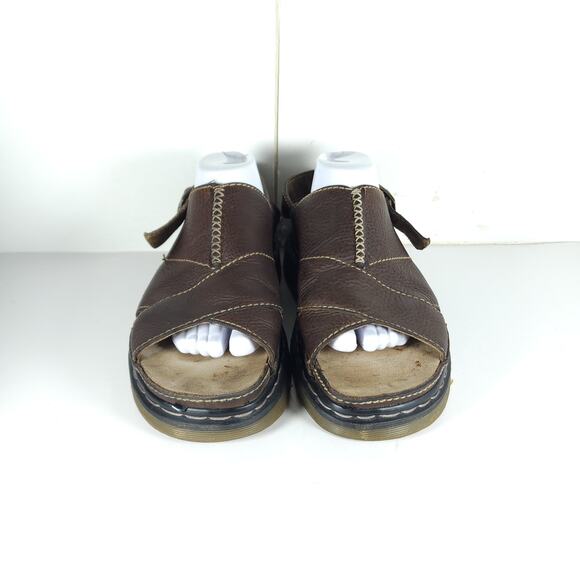 Dr. Martens Vtg Y2K Men\'s US 12 Brown Leather Strappy Fisherman Sandals England main image 8